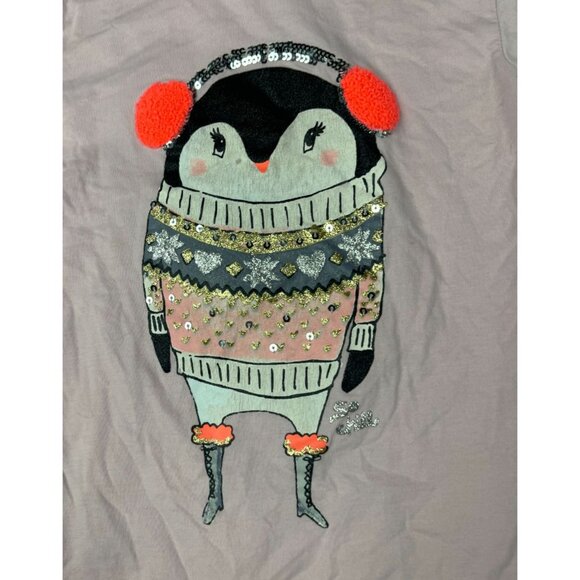 Gymboree Girls Pink Penguin Long Sleeve T-Shirt Size M (7-8) - Picture 2 of 6